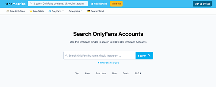 fansmetrics…com førsteklasses søgemaskine til de bedste profiler onlyfans