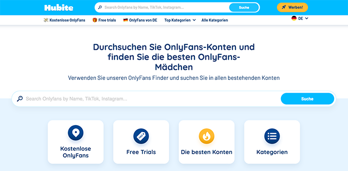 hubite.com Page d'accueil du chercheur Onlyfans